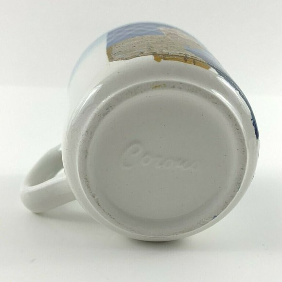 India Coastline Themed Ceramic 10 Fl oz Coffee Mug / Cup. White. Glossy. VGC! - Picture 7 of 7